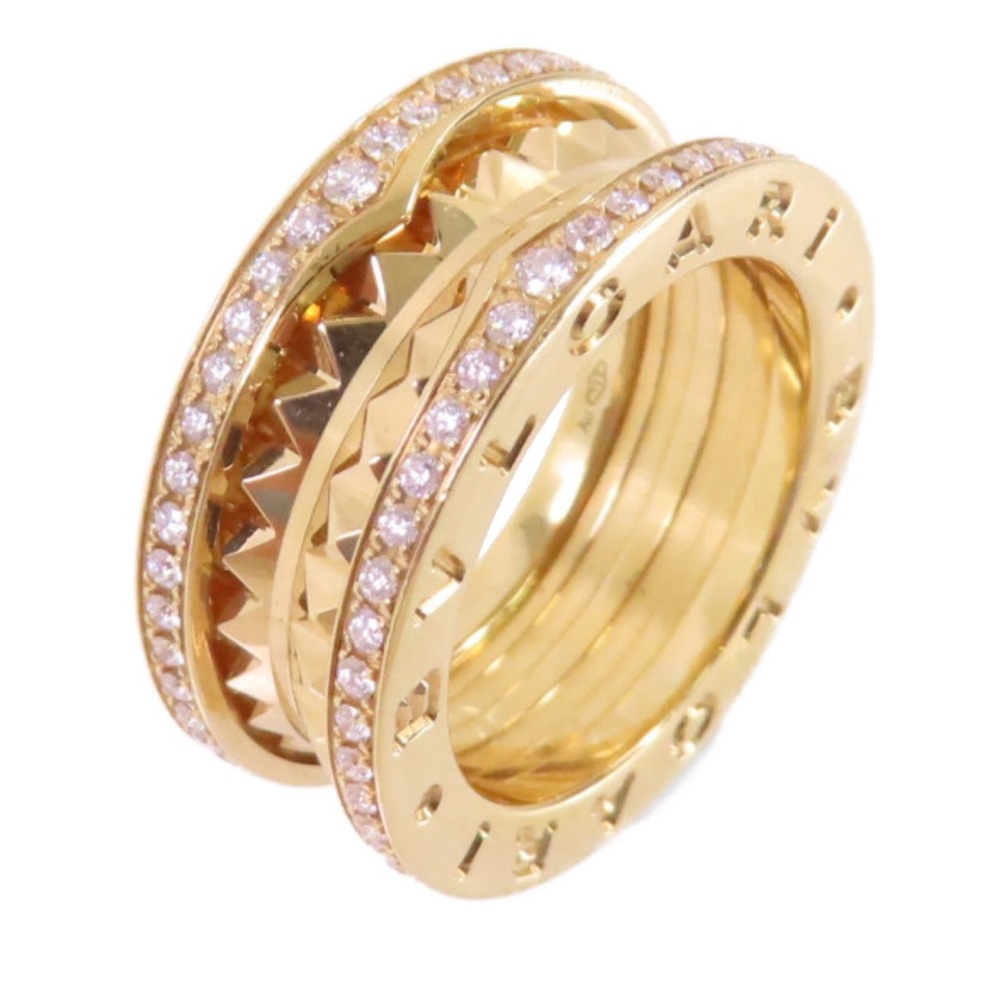 BVLGARI B.zero1 Rock two-band ring in 18 kt yellow gold with pavé diamonds!!!